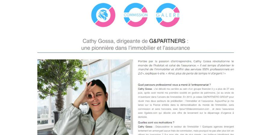 Aperçu de l'interview de la dirigeante de G&PARTNERS donnée à ENTRPRENDRE